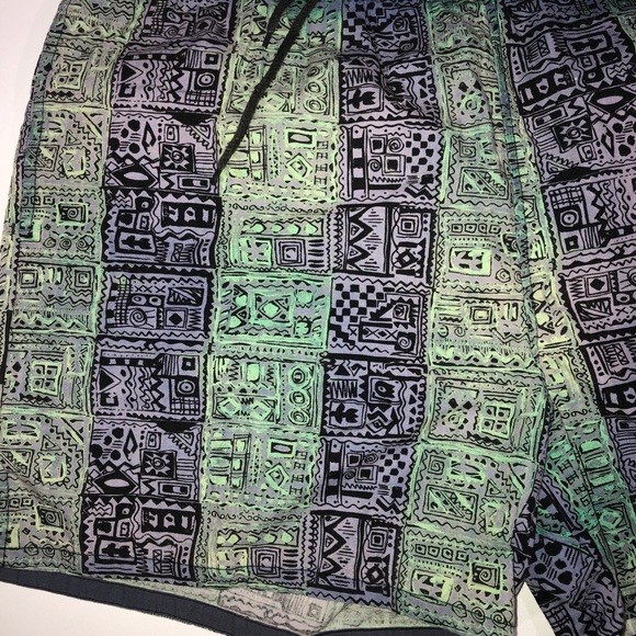 VTG PIERRE CARDIN COLORFUL AZTEK 80s 90s SWIM XL - Picture 2 of 7